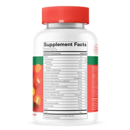 SmartyPants Kids Multivitamin & Fiber Gummies for Digestive Health - 90ct image {1}