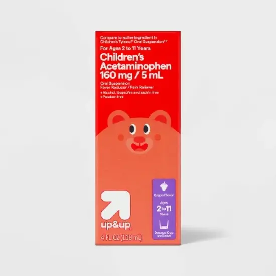 Children's Acetaminophen Pain Reliever & Fever Reducer Liquid - Grape - 4oz - up&up&trade; image {6}