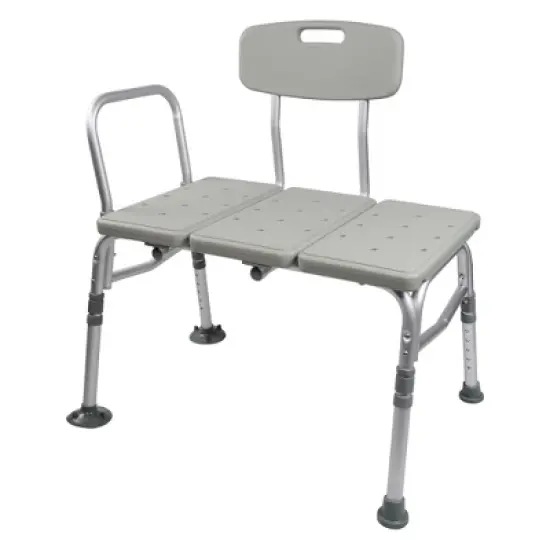 McKesson Knocked Down Bath Transfer Bench Adjustable Height up to 400 lbs 2  Ct image {2}