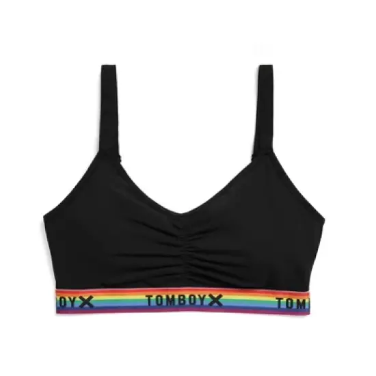 TomboyX V-Neck Bralette, Cotton Adjustable Straps image {6}