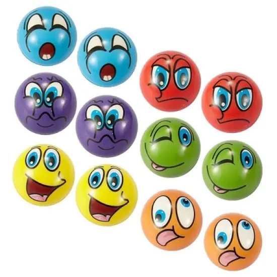 Insten 24 Pack Mini Emoji Soft Foam Stress Balls, Party Favors image {6}