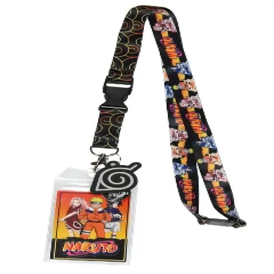 Naruto Classic ID Badge Holder Lanyard w/ Rubber Pendant And Collectible Sticker image {5}