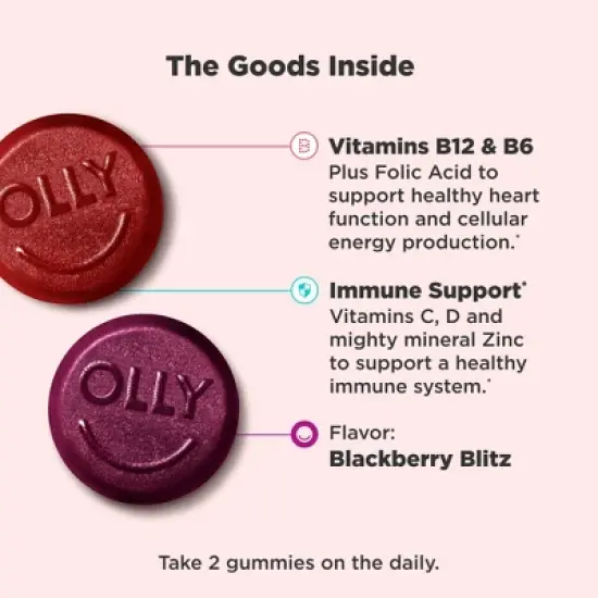OLLY Men's Multivitamin Gummy - Blackberry Blitz image {2}