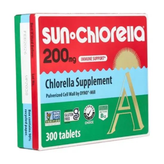 Sun Chlorella Chlorella Supplement, 200 mg, 300 Tablets image {4}