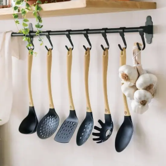 MasterChef&reg; 6-Piece Utensil Set with Ergonomic Soft-Touch Handles in Black image {5}