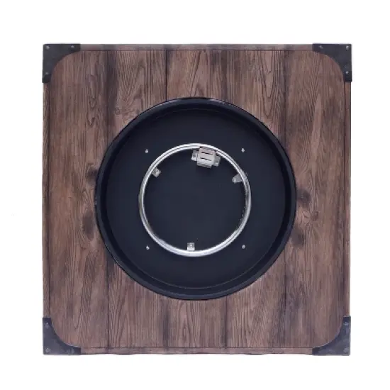 32-Inch Square Outdoor Fire Pit Table With Built-In Propane Storage And Wood-Look Concrete Top image {13}