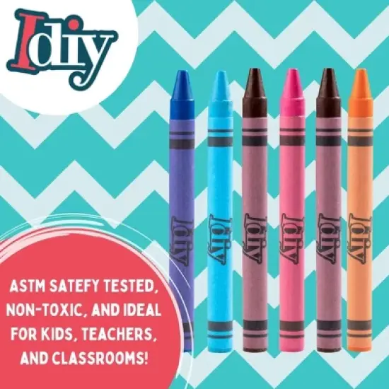 IDIY Individually Packaged Wrapped Boxes Wax Crayons (20 Packs, 24 colors, 480 pc total) -ASTM Safety Tested - Gift Idea for Kids & Adults image {3}