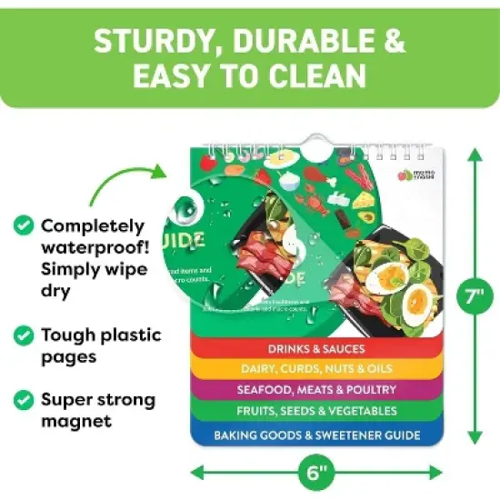 Maison Products Keto Cheat Sheet Cook Book Magnets Booklet - Keto Diet for Beginners - Magnetic Keto Food Planning Tool Chart Weight Loss, Low Carb image {6}