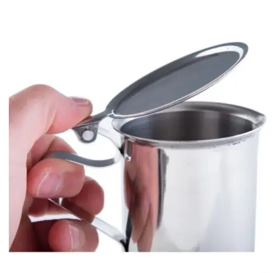 Winco Creamer Server, with Cover, Stainless Steel, 10 oz image {2}