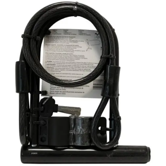 Master Lock 7.25" U Lock with Looped End Cable image {6}