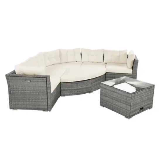 9-Piece Outdoor Patio Sectional Sofa Set with Coffee Table, Free Combination image {8}