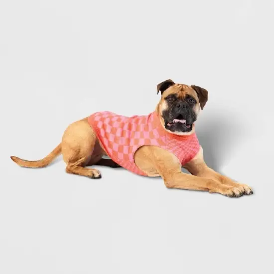 Checkered Knit Dog Sweater - Pink - Boots & Barkley&trade; image {5}