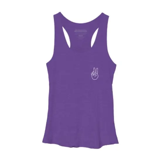 Women's Design By Humans peace By desiredesign Racerback Tank Top image {8}