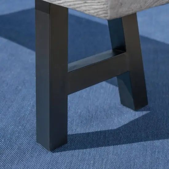 Lido Concrete Patio Dining Bench - Gray - Christopher Knight Home image {2}