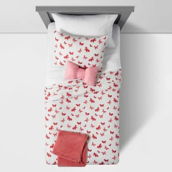Butterfly Value Multi-Piece Kids' Bedding Set Rose - Pillowfort&trade; image {2}