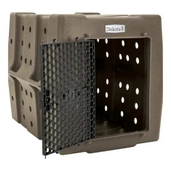 Dakota 283 Canine Rough and Tough Economy Pet Kennel, Heavy Duty Crate for Dogs and Cats with Ventilation Holes, Large, Olive image {5}
