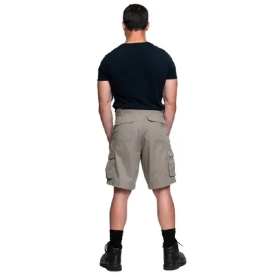 Full Blue Big Men's Expandable Waist Cargo Shorts image {3}