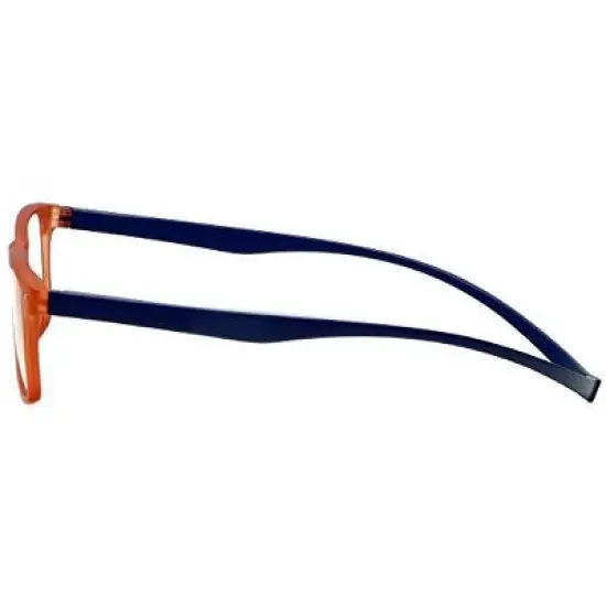 Magz Astoria Magnetic Front Connecting Reading OR Blue Light Glasses OR Transition Photochromic in Matte Orange image {2}