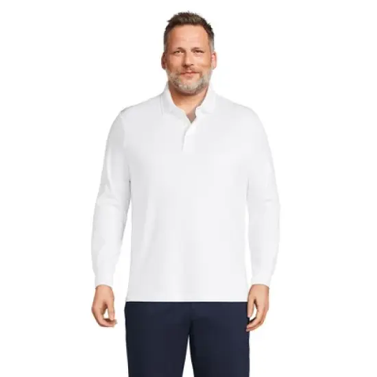 Lands' End Men's Long Sleeve Super Soft Supima Polo Shirt image {3}