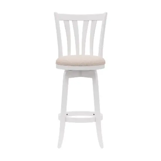 30" Savana Wood Bar Height Swivel Stool White - Hillsdale Furniture image {5}