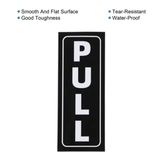 Unique Bargains PVC Self-Adhesive Waterproof Convenience Stores Push Pull Door Sign image {3}