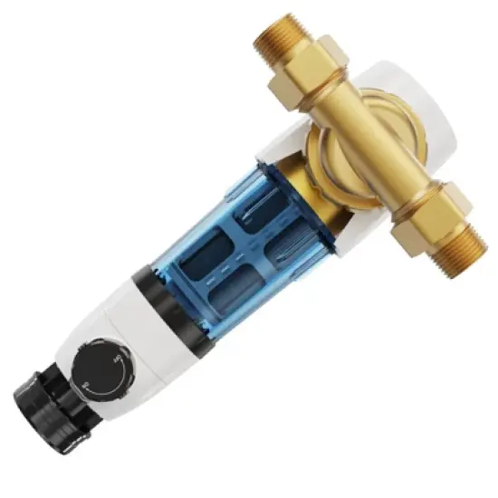 VEVOR Spin Down Filter, 40 Micron Whole House Sediment Filter for Well Water, 3/4" MNPT, 4 T/H High Flow Rate, White image {8}