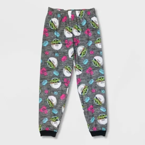 Girls' LEGO Star Wars: The Mandalorian The Child 2pc Hooded Pajama Set - Gray image {2}