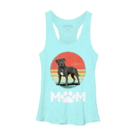 Women's Design By Humans Mother's Day Pittie Mom Pitbull Dog Lovers By JorgeLopez Racerback Tank Top image {4}