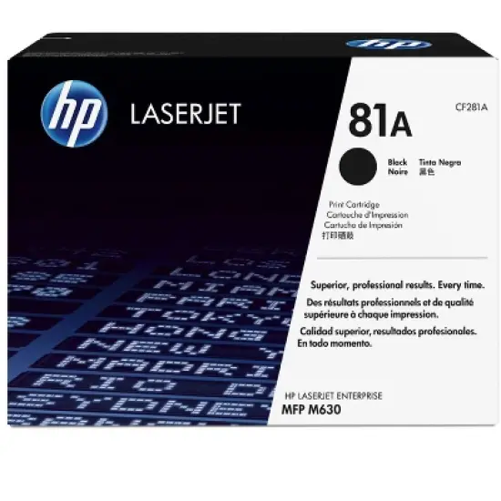 HP 81A Black Original LaserJet Toner Cartridge, 10500, CF281A image {7}