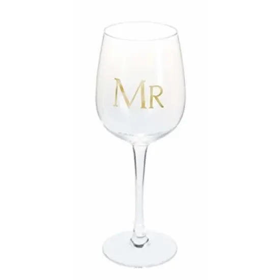 Ganz Clear Stemmed Wine Glass, Mr (Set of 1) image {1}