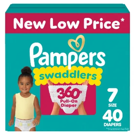 Pampers Swaddlers 360 Disposable Diapers Super - Size 7 - 40ct image {15}