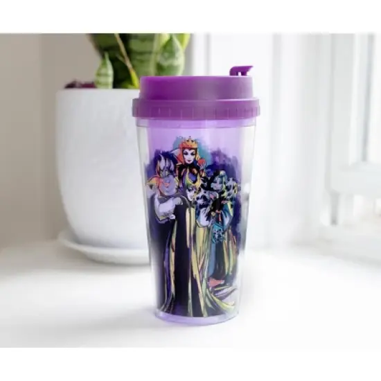 Silver Buffalo Disney Villains "Bad Vibes Only" Double-Walled Plastic Tumbler | Holds 16 Ounces image {4}