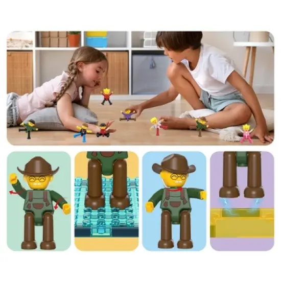 PICASSO-TILES Family Character Magnetic Tile for Kids, 4PCS Construction STEM Building Blocks Educational Toy image {7}