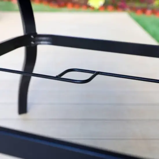 5pc Patio Dining Set with Steel Table with 1.57" Umbrella Hole & Padded Arm Chairs - Captiva Designs image {10}