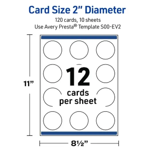 Avery Round Business Cards, Colorful Design, 2" Diameter, 120 Total image {4}