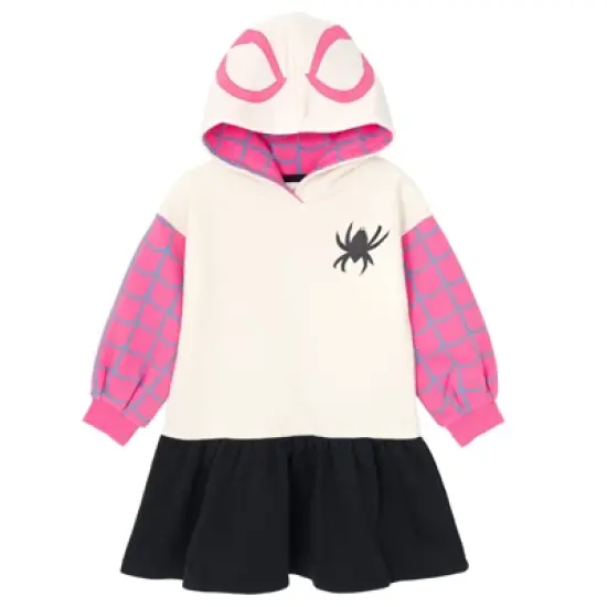 Marvel Spider-Man Spider-Gwen Ghost Spider Girls Fleece Skater Dress Toddler to Big Kid image {8}