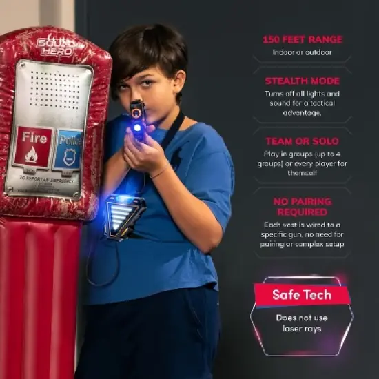 Squad Hero Rechargeable Laser Tag Set for Kids and Adults - Light Force Edition (Set of 4), Birthday Gifts for Boys image {7}