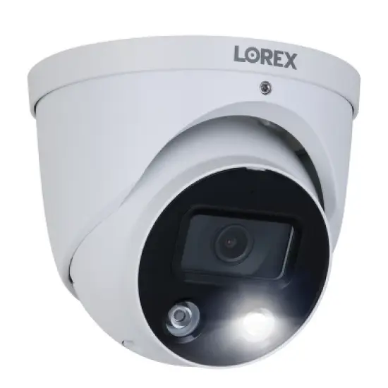 Lorex 4K Ultra HD Wired Analog Indoor/Outdoor Add-on IP Dome Security Camera with Smart Deterrence Plus image {1}