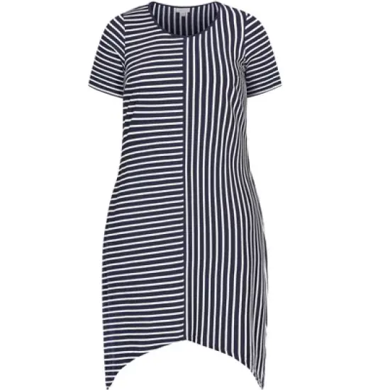 Women's Plus Size  Zena Stripe Dress - navy | REFINITY image {2}