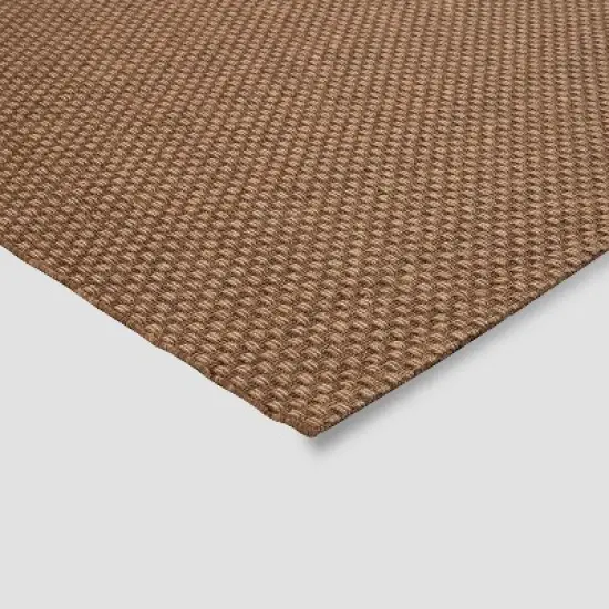 Basketweave Outdoor Rug Hickory - Smith & Hawken image {1}