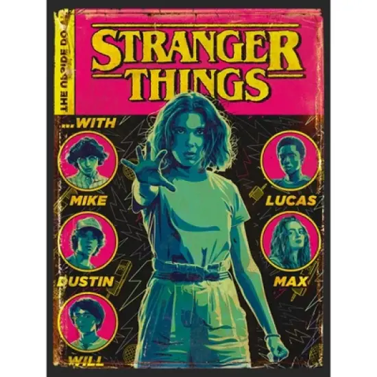 Women's Stranger Things Group Shot Comic Cover T-Shirt image {1}