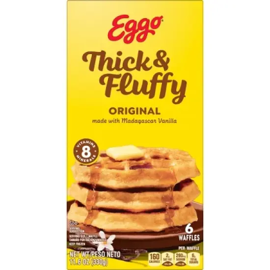Eggo Thick and Fluffy Frozen Waffles Original - 11.6oz/6ct image {8}