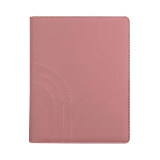 Altitude Padfolio&nbsp;8.5"x10.5" Vegan Leather Mauve Pink Debossed Arch image {1}