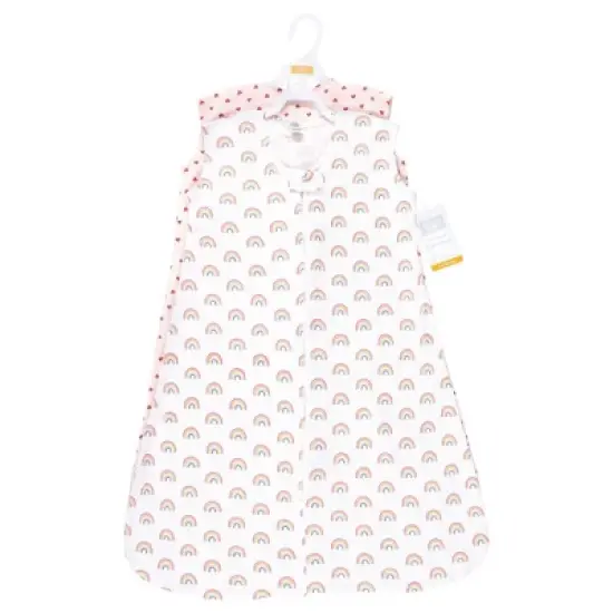 Hudson Baby Infant Girl Thermal Sleeveless Sleeping Bag 2pk, Creative Rainbows image {1}