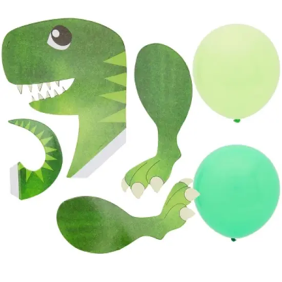 36 Pack Latex Dinosaur Balloons for Birthday Party Decorations, Party Supplies (Green, 12 In) image {2}