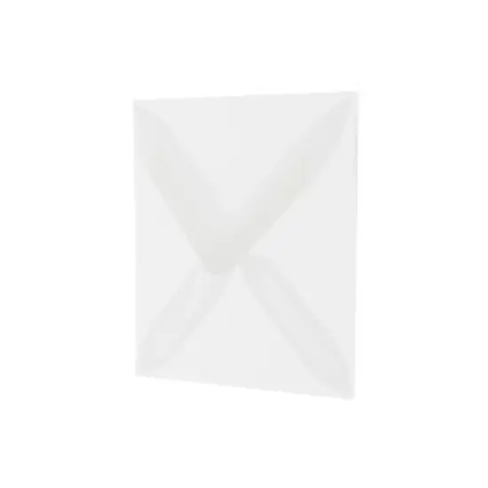 JAM Paper 3.125 x 3.125 Square Translucent Vellum Invitation Envelopes Clear 2851291 image {1}