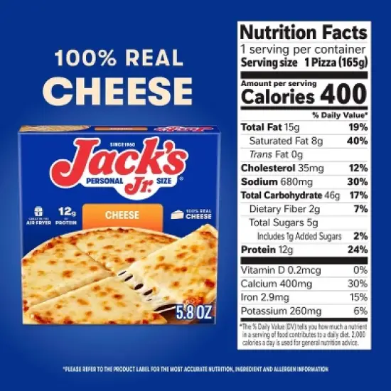Jack's Single Serve Cheese Frozen Pizza -  5.8oz image {5}