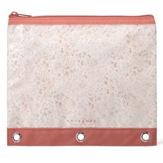 Notebook Collective Pink Floral Double Layer Binder Pouch image {3}