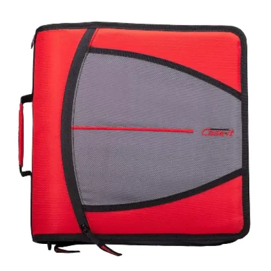 Case-it Might Zip Tab Zipper Binder, 3" O-Ring with 5-Color tab Expanding File Folder  - 600 Sheet Capacity image {5}