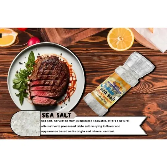 Indian Sea Salt Grinder Bottle - 4oz (115g) - Rani Brand Authentic Indian Products image {2}